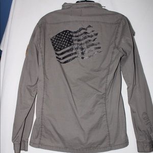 Grey tactical light jacket